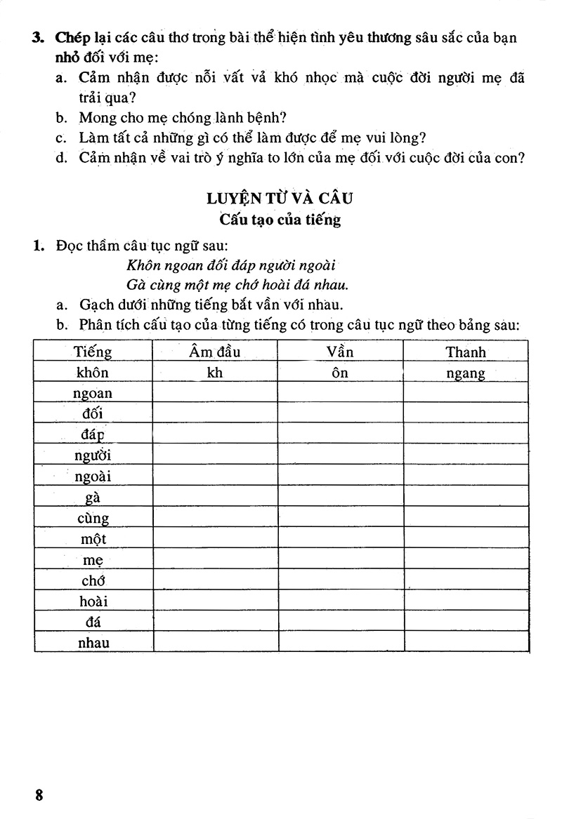 bộ câu hỏi và bài tập trắc nghiệm tiếng việt 4 - tập 1 - Ảnh 8