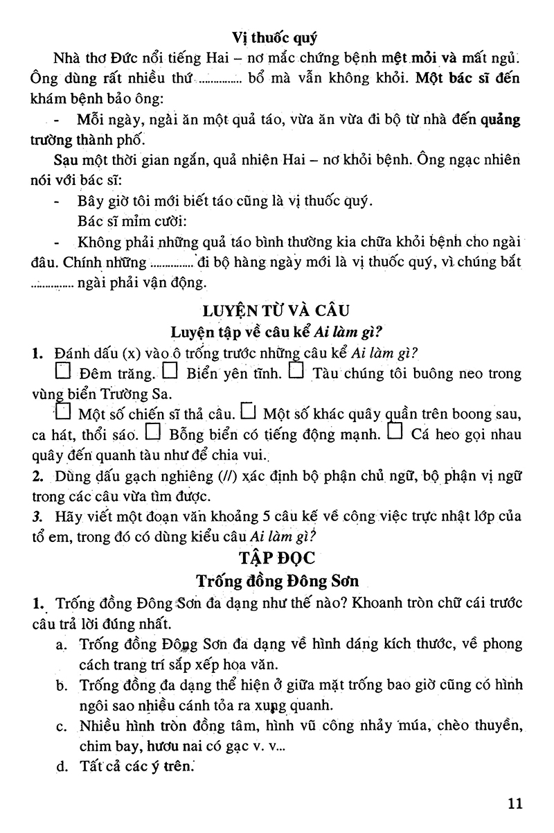 bộ câu hỏi và bài tập trắc nghiệm tiếng việt 4 - tập 2 - Ảnh 10