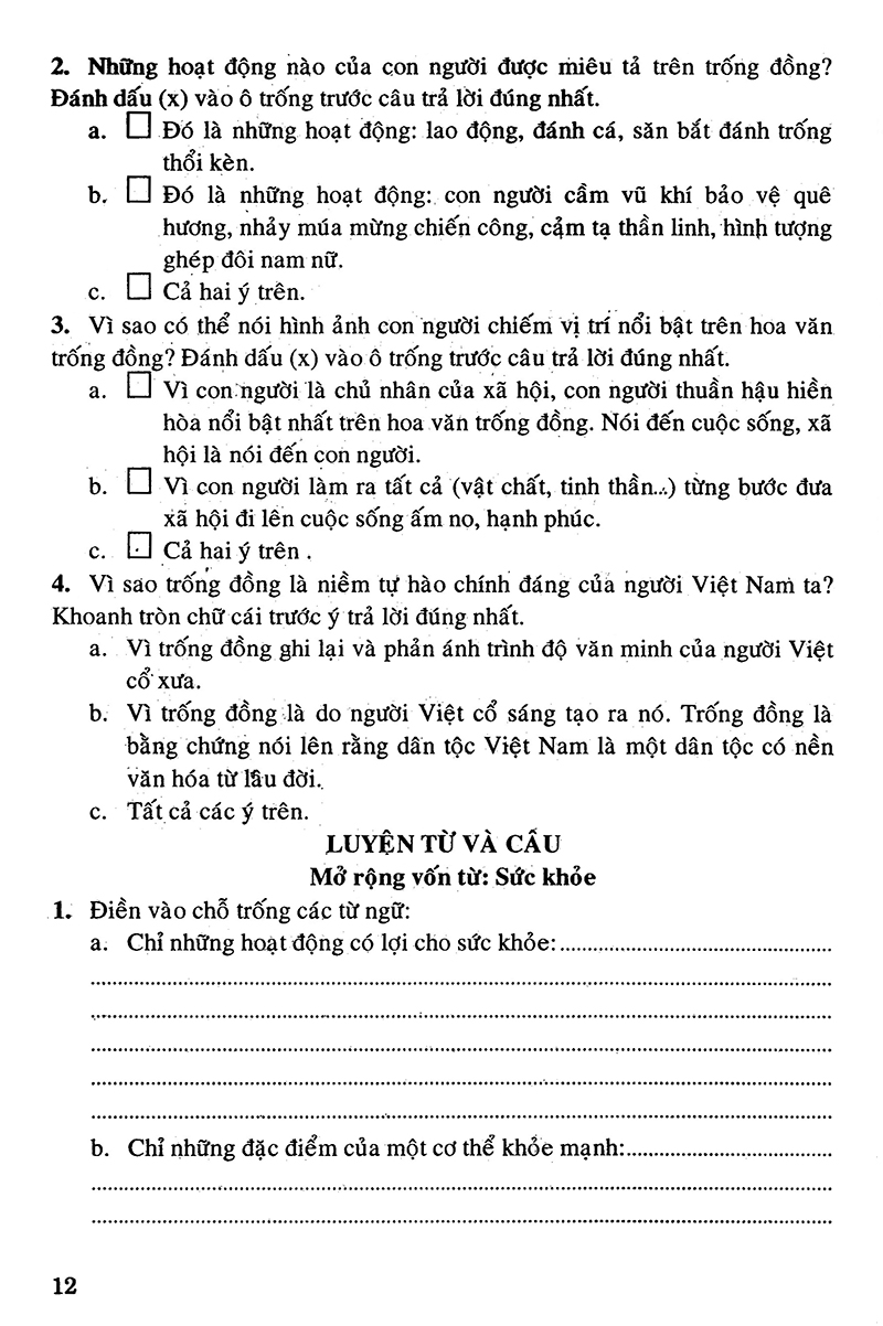 bộ câu hỏi và bài tập trắc nghiệm tiếng việt 4 - tập 2 - Ảnh 11