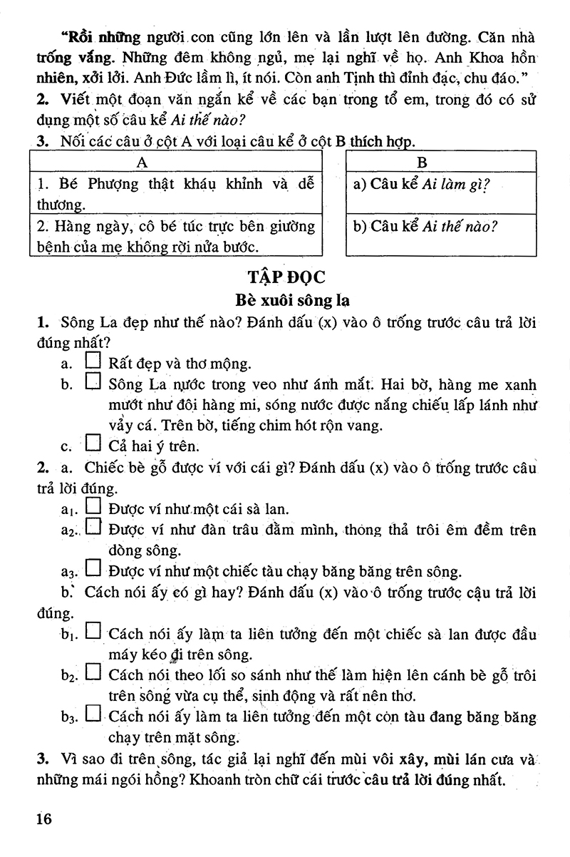 bộ câu hỏi và bài tập trắc nghiệm tiếng việt 4 - tập 2 - Ảnh 15