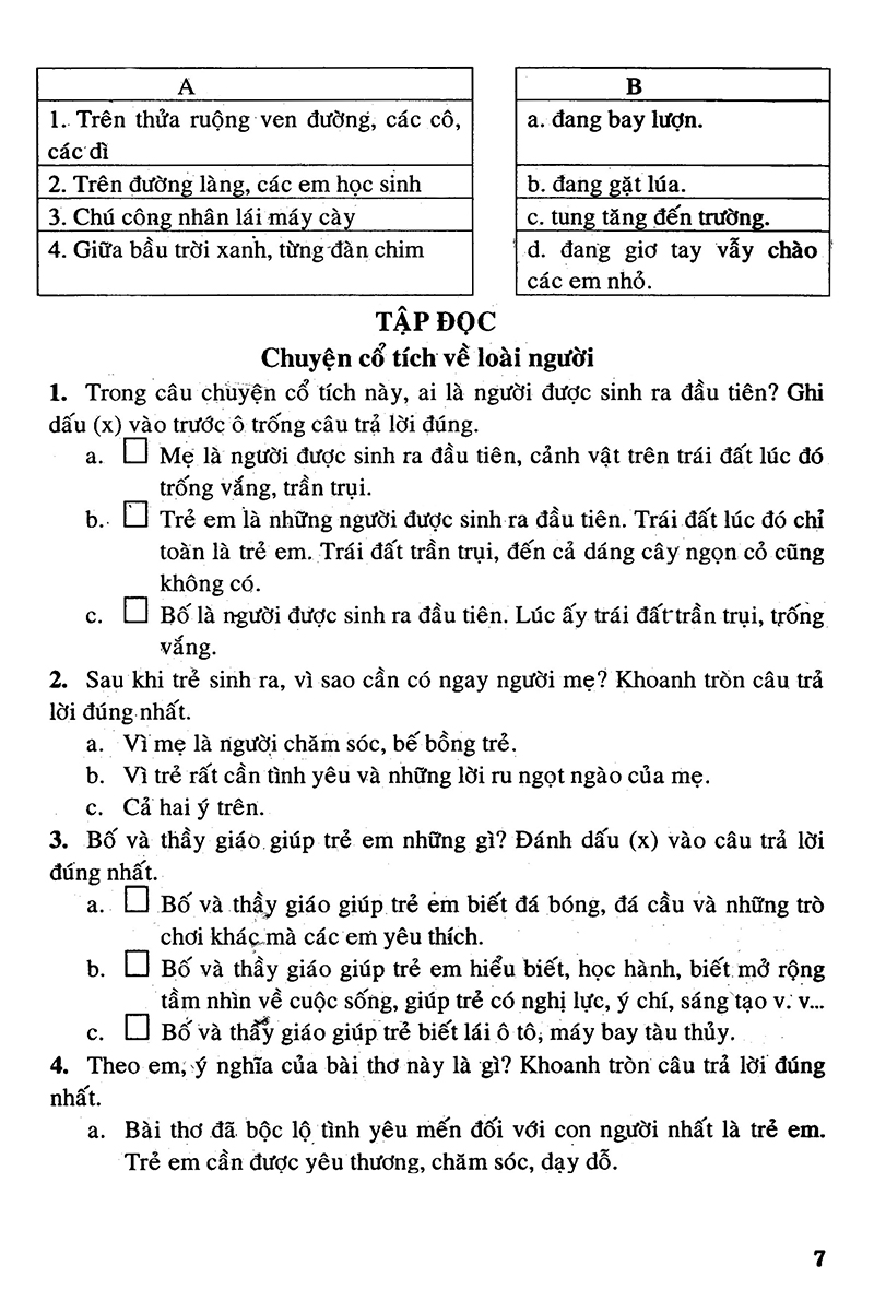 bộ câu hỏi và bài tập trắc nghiệm tiếng việt 4 - tập 2 - Ảnh 6