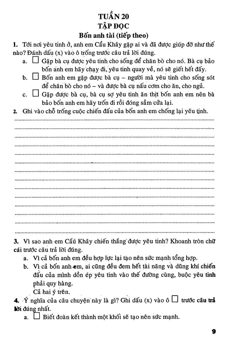 bộ câu hỏi và bài tập trắc nghiệm tiếng việt 4 - tập 2 - Ảnh 8