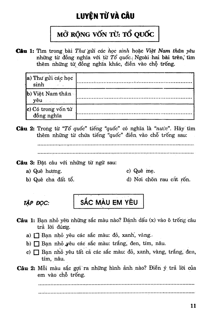 bộ câu hỏi và bài tập trắc nghiệm tiếng việt 5 - tập 1 - Ảnh 10