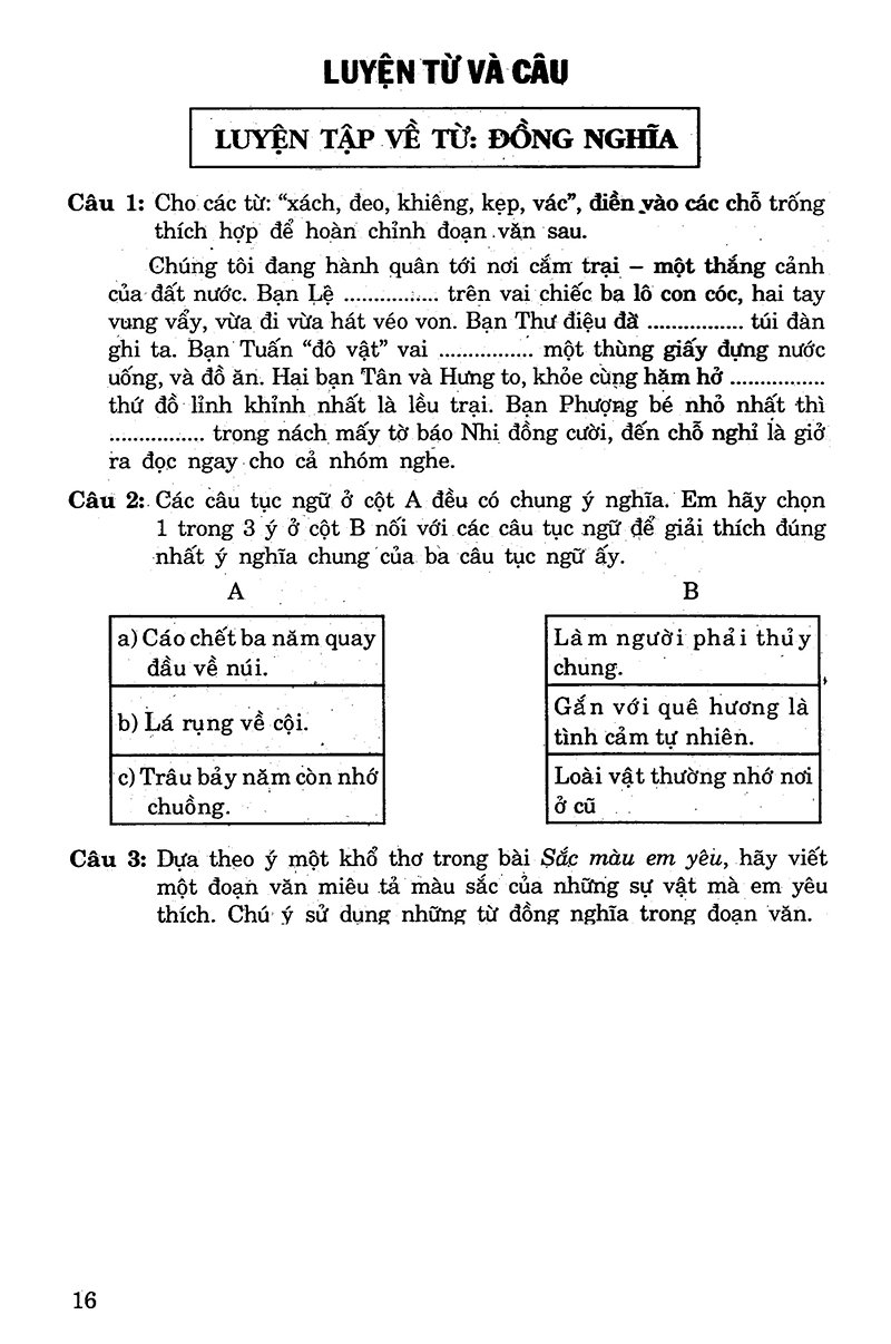 bộ câu hỏi và bài tập trắc nghiệm tiếng việt 5 - tập 1 - Ảnh 15