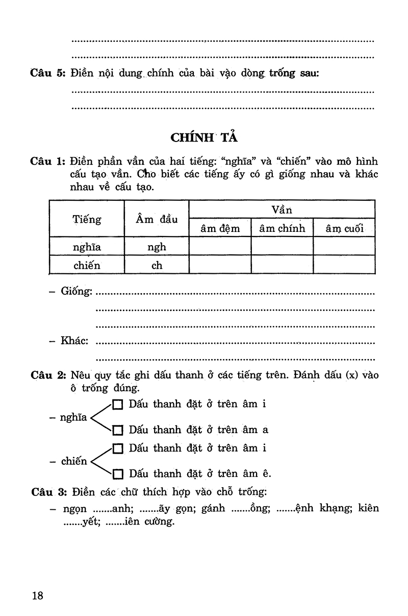 bộ câu hỏi và bài tập trắc nghiệm tiếng việt 5 - tập 1 - Ảnh 17