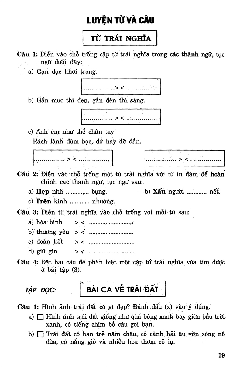 bộ câu hỏi và bài tập trắc nghiệm tiếng việt 5 - tập 1 - Ảnh 18