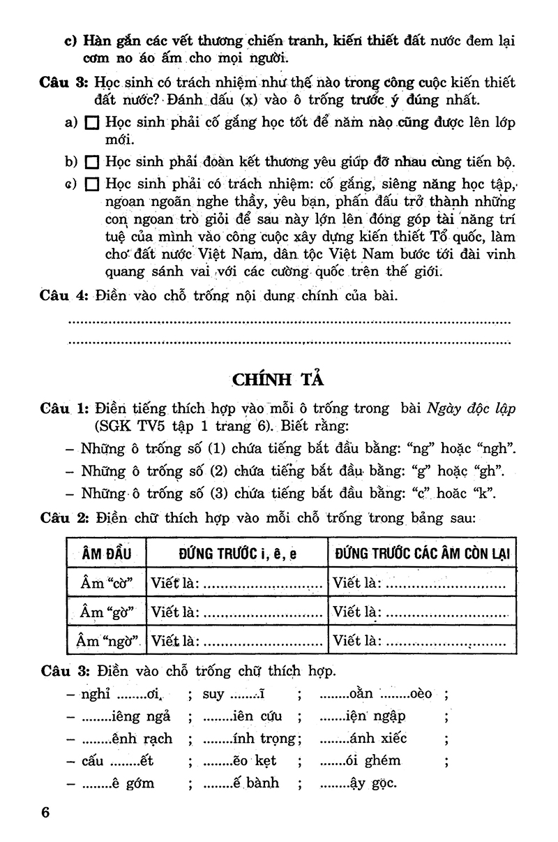 bộ câu hỏi và bài tập trắc nghiệm tiếng việt 5 - tập 1 - Ảnh 5