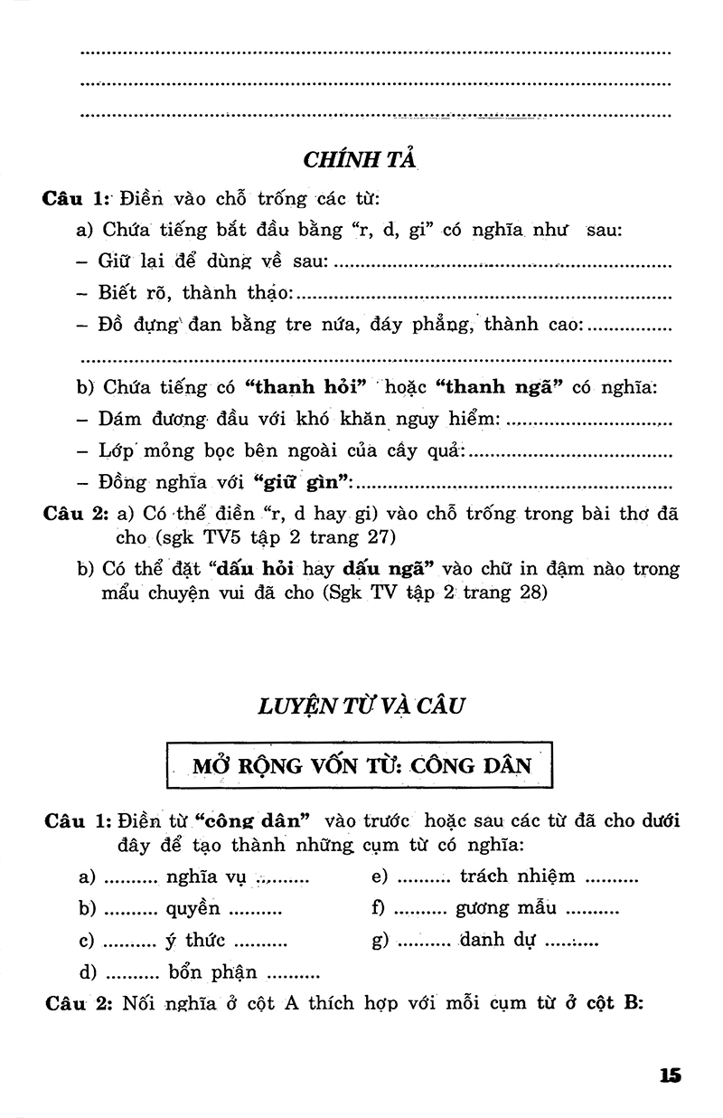bộ câu hỏi và bài tập trắc nghiệm tiếng việt 5 - tập 2 - Ảnh 15