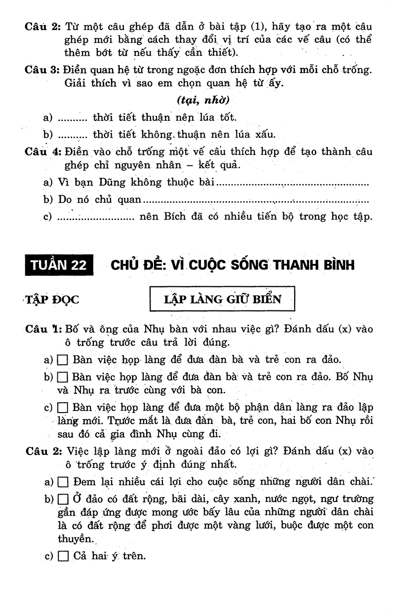 bộ câu hỏi và bài tập trắc nghiệm tiếng việt 5 - tập 2 - Ảnh 18