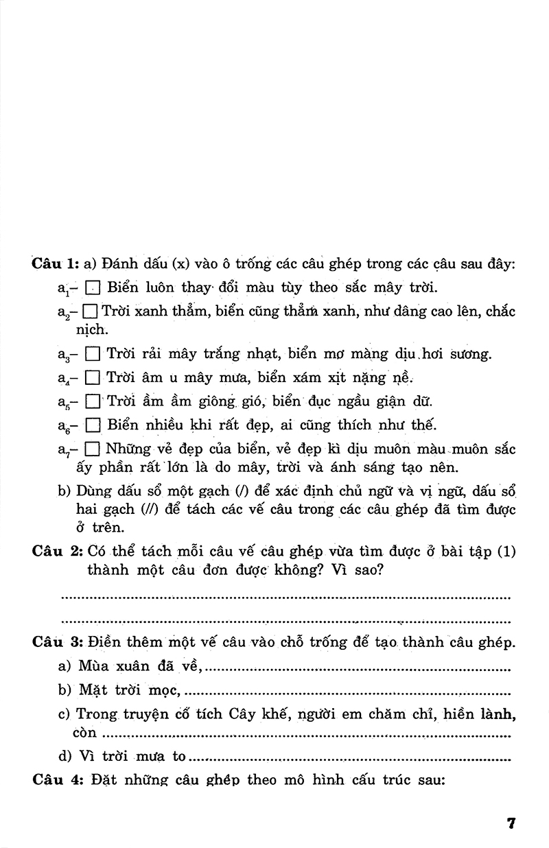 bộ câu hỏi và bài tập trắc nghiệm tiếng việt 5 - tập 2 - Ảnh 7
