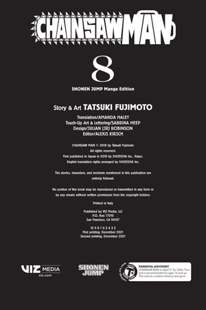 bộ chainsaw man 8 (english edition) - Ảnh 4