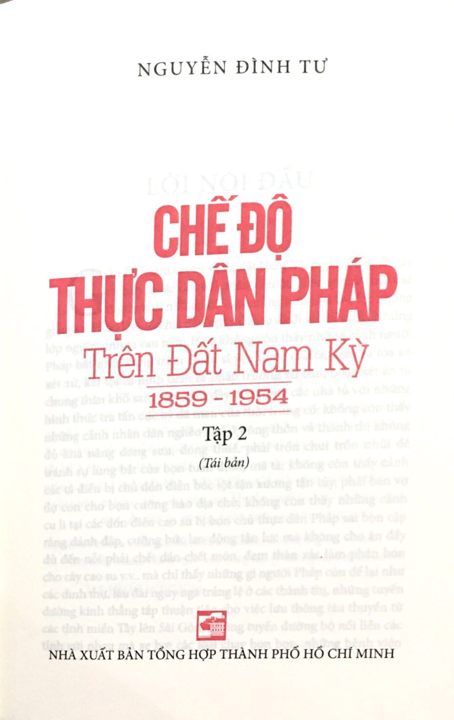 bộ chế độ thực dân pháp trên đất nam kỳ 1859-1954 - tập 2 (tái bản 2018) - Ảnh 2