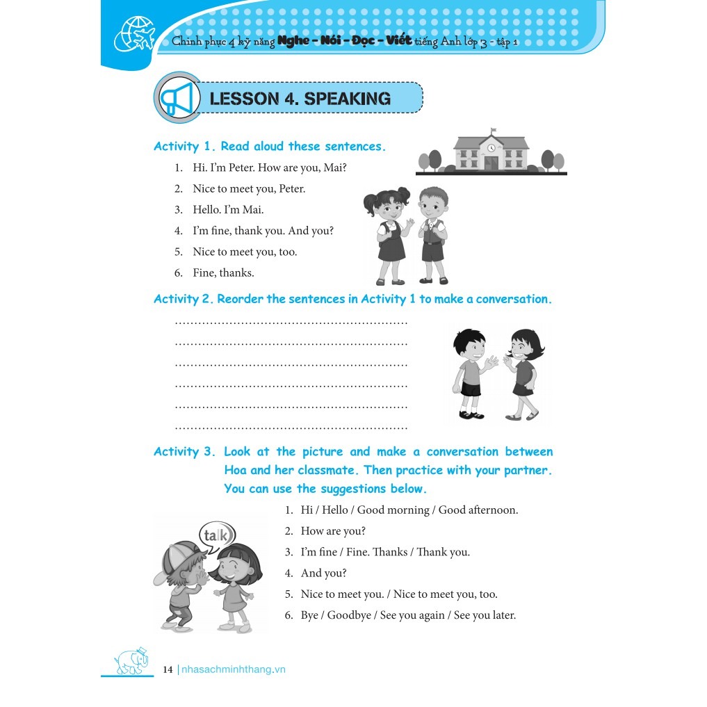 bộ chinh phục 4 kỹ năng tiếng anh nghe - nói - đọc - viết lớp 3 - tập 1 - Ảnh 10