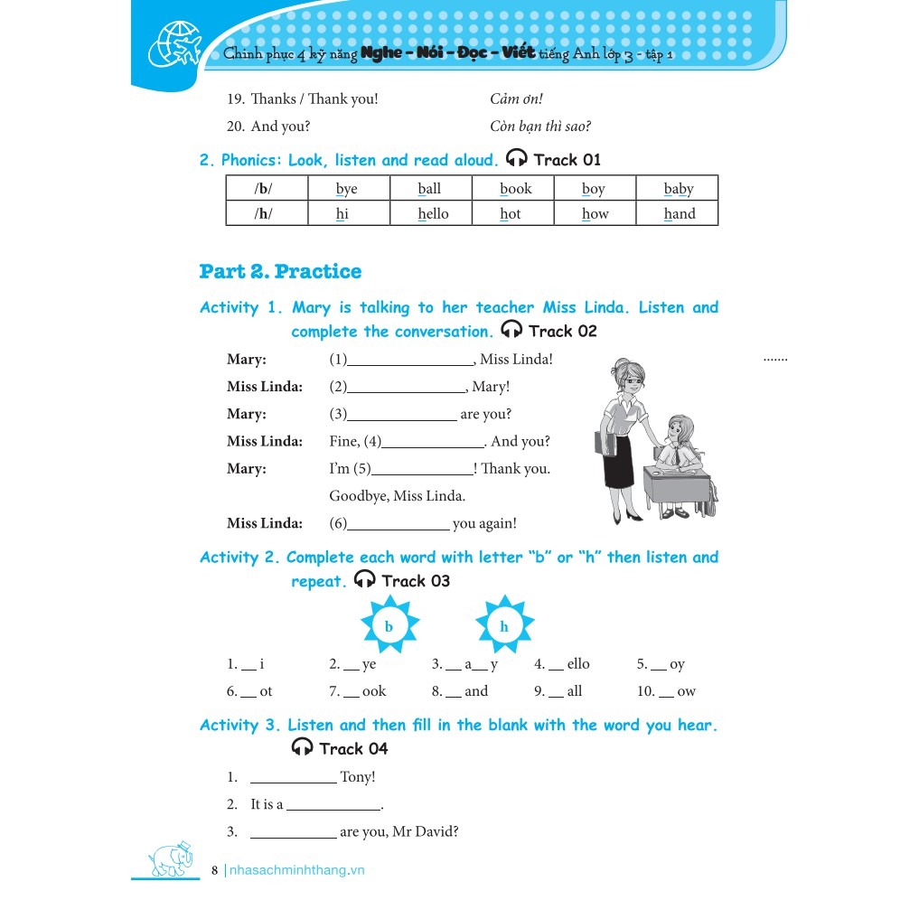 bộ chinh phục 4 kỹ năng tiếng anh nghe - nói - đọc - viết lớp 3 - tập 1 - Ảnh 4