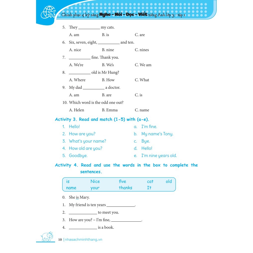 bộ chinh phục 4 kỹ năng tiếng anh nghe - nói - đọc - viết lớp 3 - tập 1 - Ảnh 6