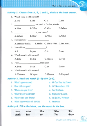 bộ chinh phục 4 kỹ năng tiếng anh nghe - nói - đọc - viết lớp 4 - tập 1 - Ảnh 11