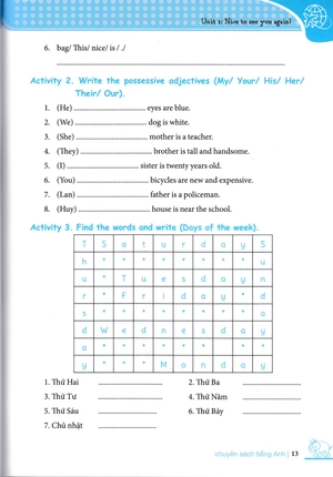bộ chinh phục 4 kỹ năng tiếng anh nghe - nói - đọc - viết lớp 4 - tập 1 - Ảnh 13