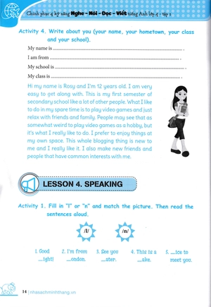 bộ chinh phục 4 kỹ năng tiếng anh nghe - nói - đọc - viết lớp 4 - tập 1 - Ảnh 16