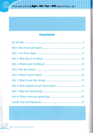 bộ chinh phục 4 kỹ năng tiếng anh nghe - nói - đọc - viết lớp 4 - tập 1 - Ảnh 4