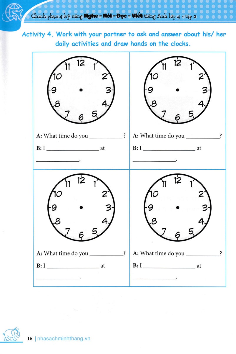 bộ chinh phục 4 kỹ năng tiếng anh nghe - nói - đọc - viết lớp 4 - tập 2 - Ảnh 10