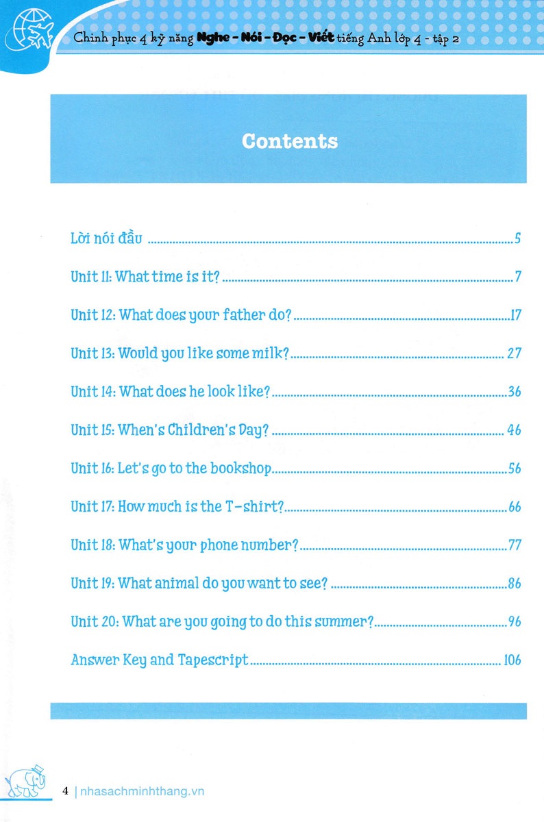 bộ chinh phục 4 kỹ năng tiếng anh nghe - nói - đọc - viết lớp 4 - tập 2 - Ảnh 4