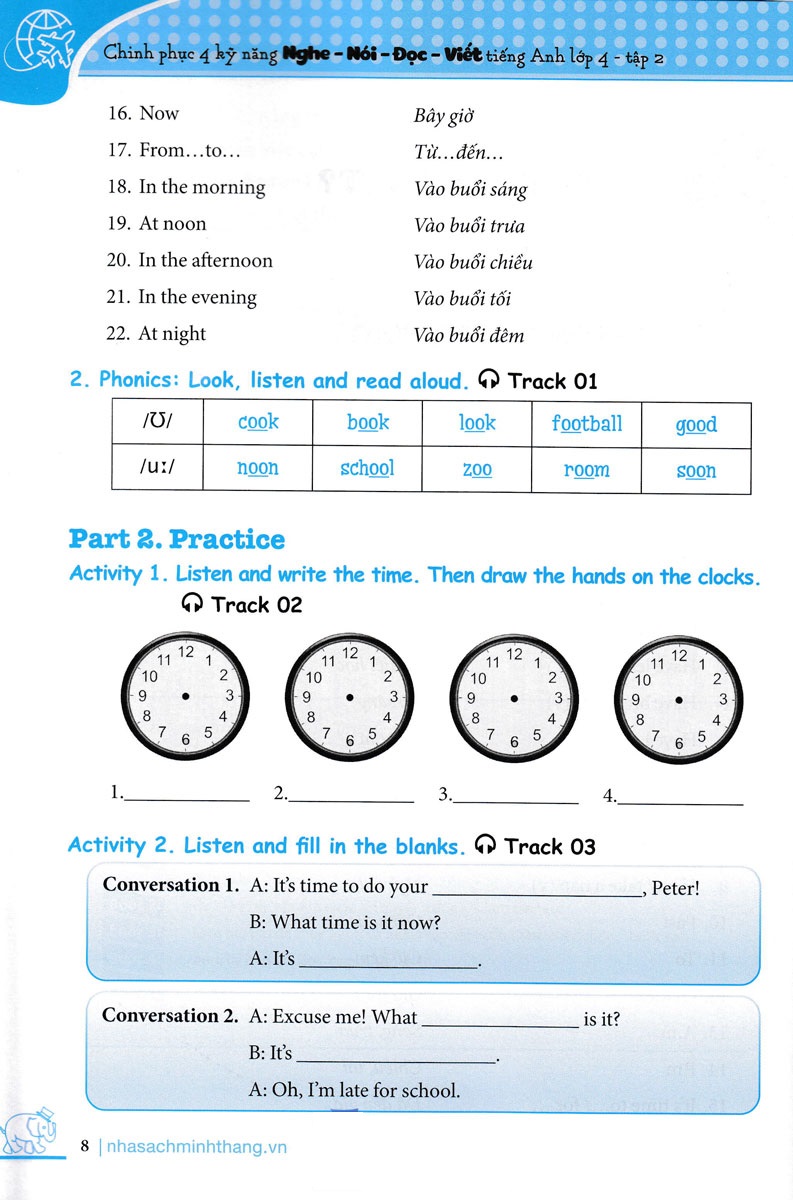bộ chinh phục 4 kỹ năng tiếng anh nghe - nói - đọc - viết lớp 4 - tập 2 - Ảnh 7