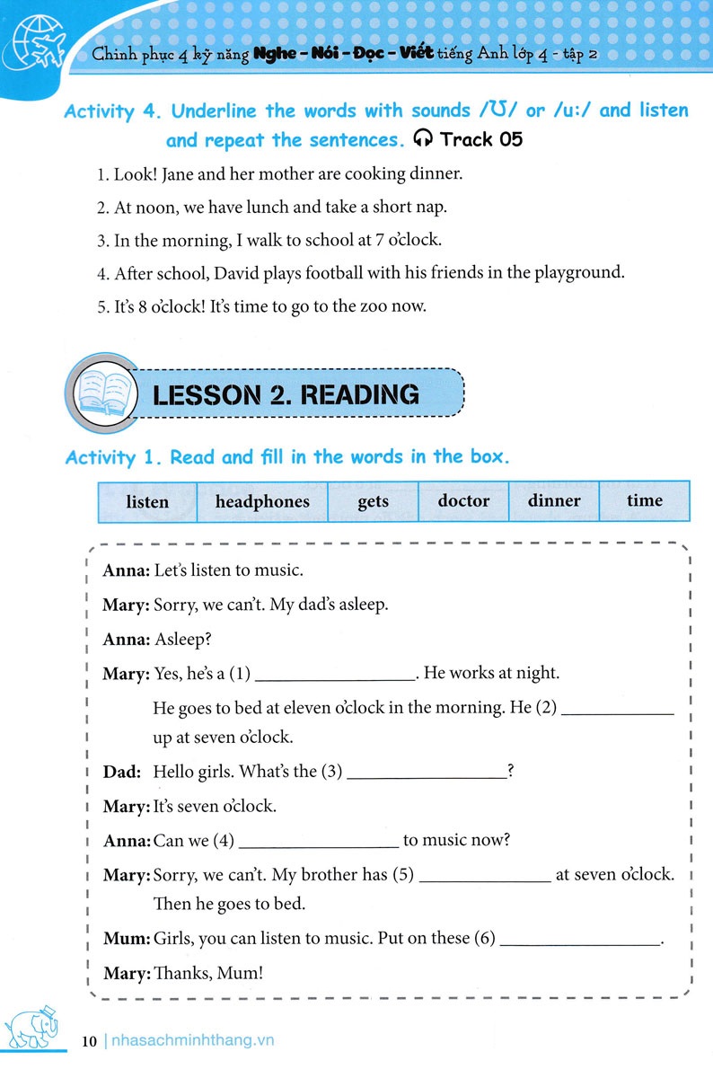 bộ chinh phục 4 kỹ năng tiếng anh nghe - nói - đọc - viết lớp 4 - tập 2 - Ảnh 9
