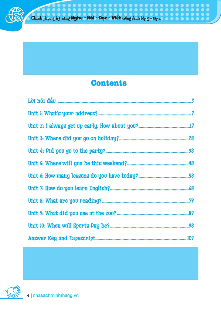 bộ chinh phục 4 kỹ năng tiếng anh nghe - nói - đọc - viết lớp 5 - tập 1 - Ảnh 3