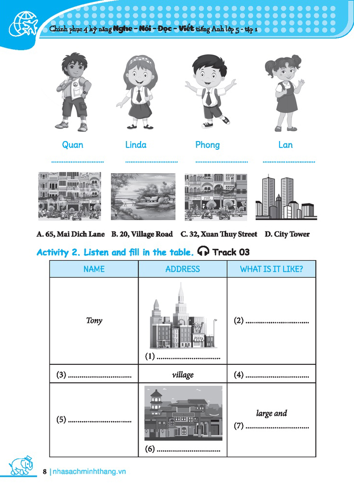 bộ chinh phục 4 kỹ năng tiếng anh nghe - nói - đọc - viết lớp 5 - tập 1 - Ảnh 5