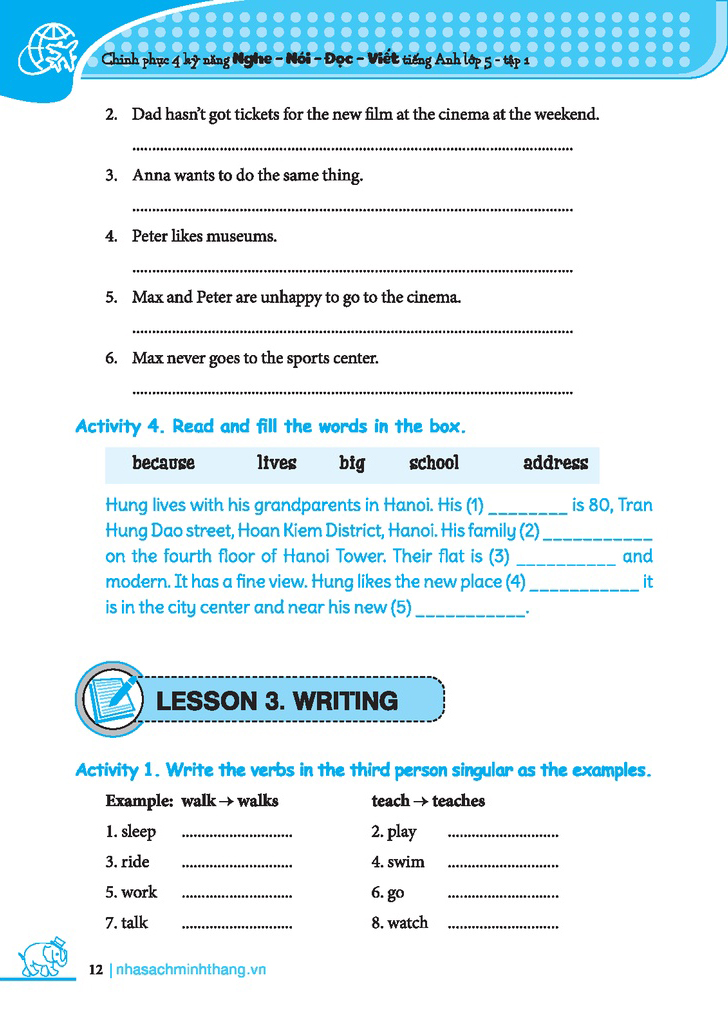 bộ chinh phục 4 kỹ năng tiếng anh nghe - nói - đọc - viết lớp 5 - tập 1 - Ảnh 9