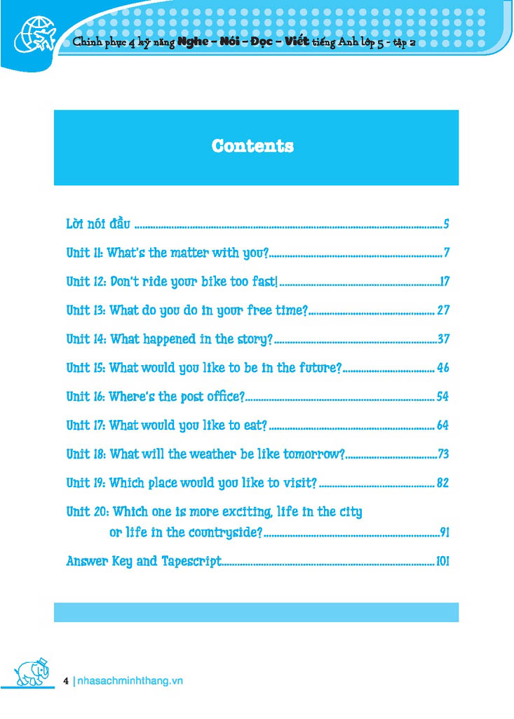 bộ chinh phục 4 kỹ năng tiếng anh nghe - nói - đọc - viết lớp 5 - tập 2 - Ảnh 4