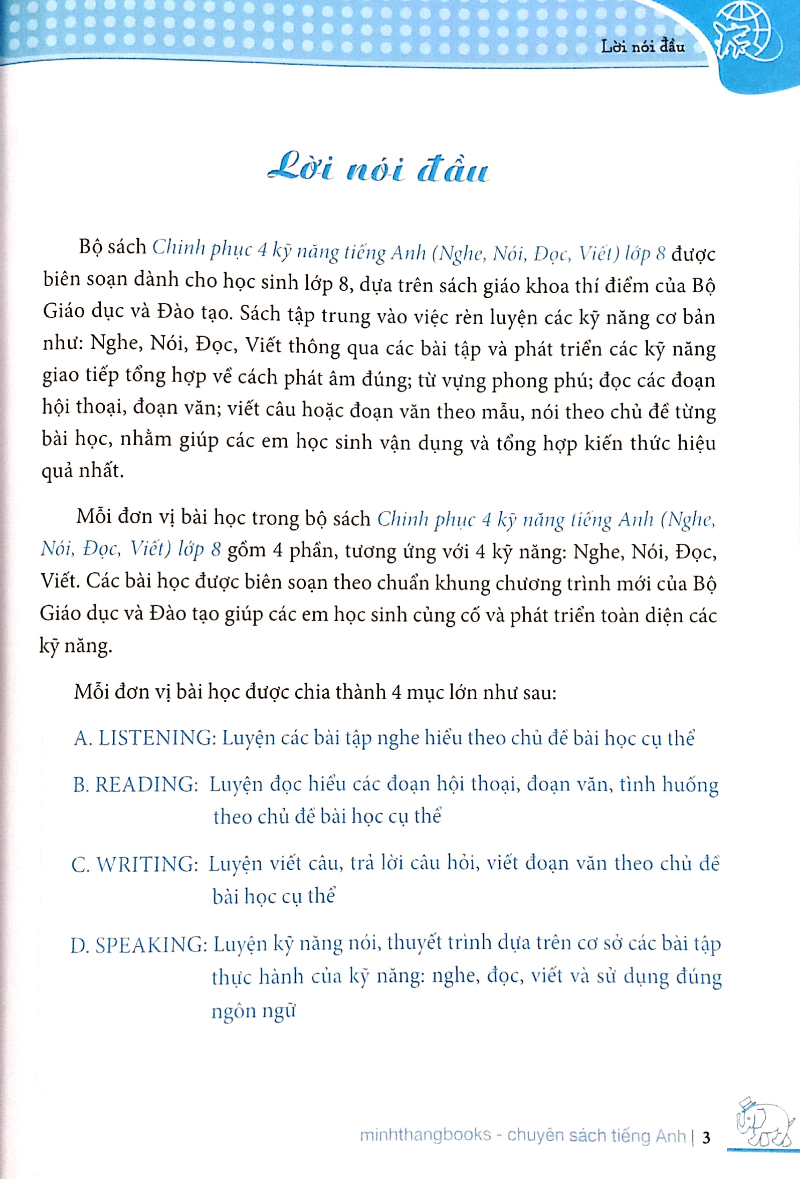 bộ chinh phục 4 kỹ năng tiếng anh nghe - nói - đọc - viết lớp 8 - tập 1 - Ảnh 4