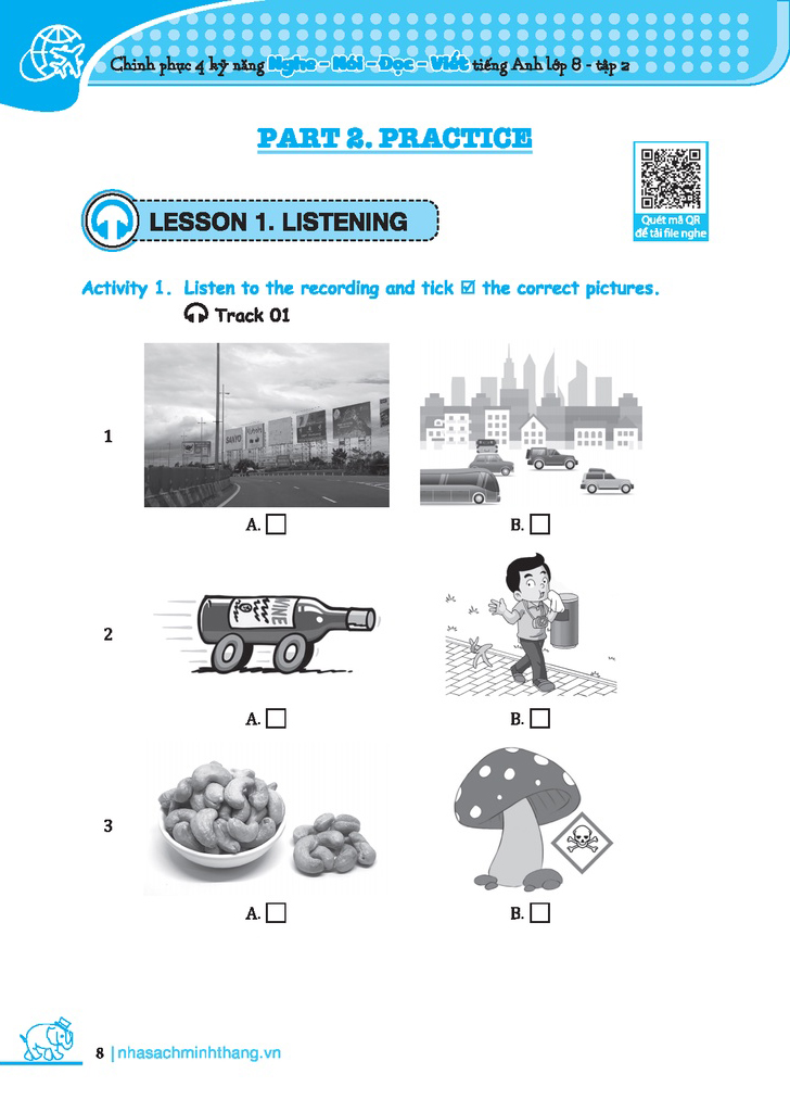 bộ chinh phục 4 kỹ năng tiếng anh nghe - nói - đọc - viết lớp 8 - tập 2 - Ảnh 5