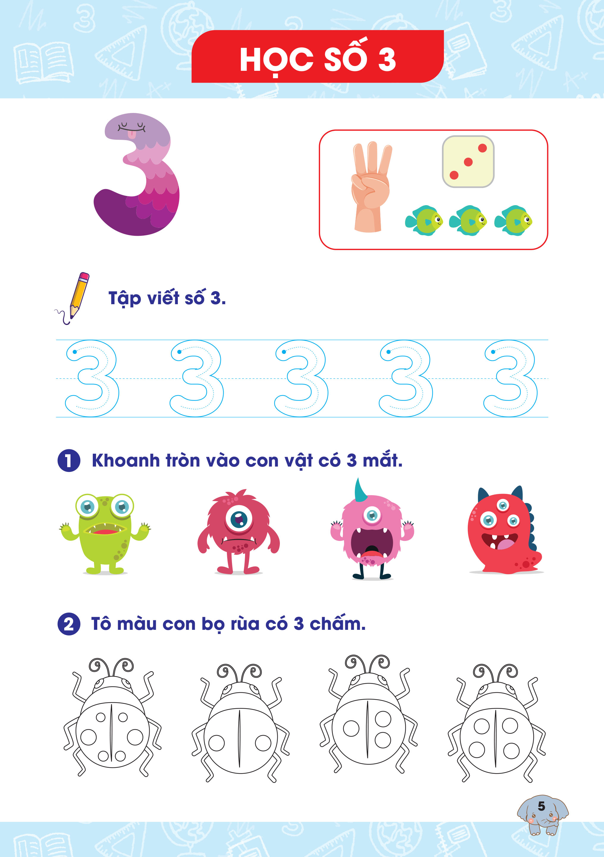 Bộ Chinh Phục Toán Theo Phương Pháp Giáo Dục Thông Minh Montessori Cho Trẻ 3-6 Tuổi - Tập 1 - Làm Quen Với Số Đếm - Ảnh 5