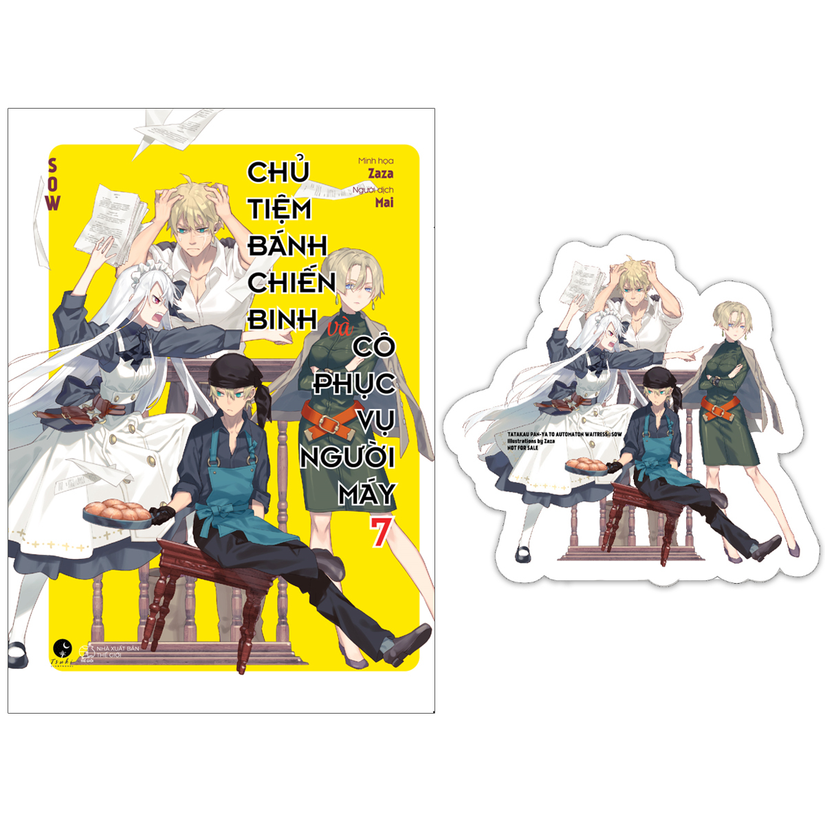 bộ chủ tiệm bánh chiến binh và cô phục vụ người máy - tập 7 - tặng kèm bookmark - Ảnh 2