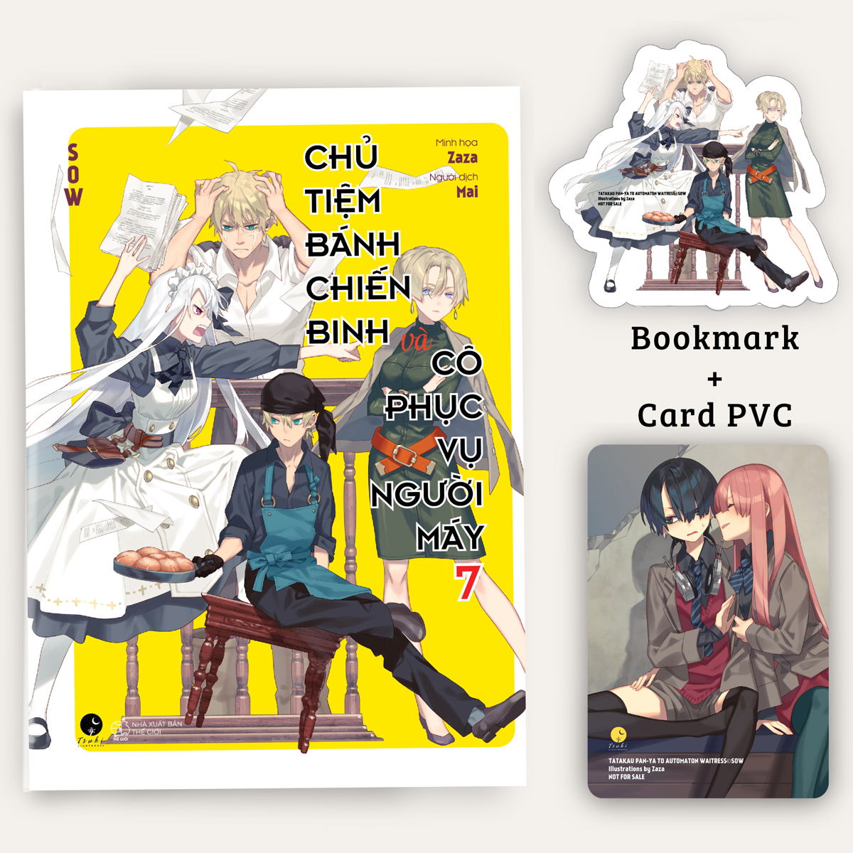 bộ chủ tiệm bánh chiến binh và cô phục vụ người máy - tập 7 - tặng kèm bookmark + card pvc - Ảnh 2