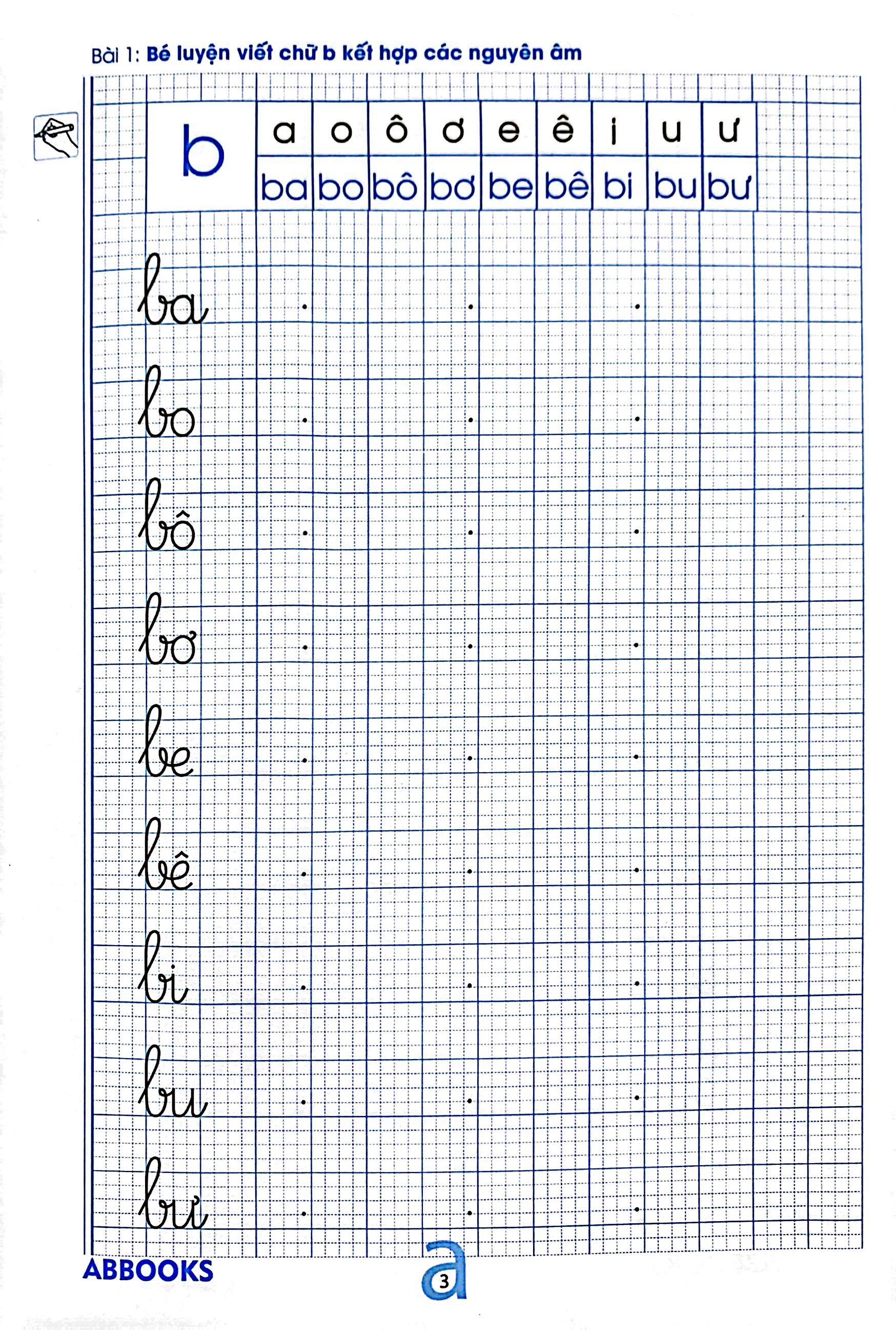 bộ chuẩn bị cho bé vào lớp 1 - dành cho bé 5-6 tuổi - bé tập viết chữ - quyển 1 - Ảnh 5