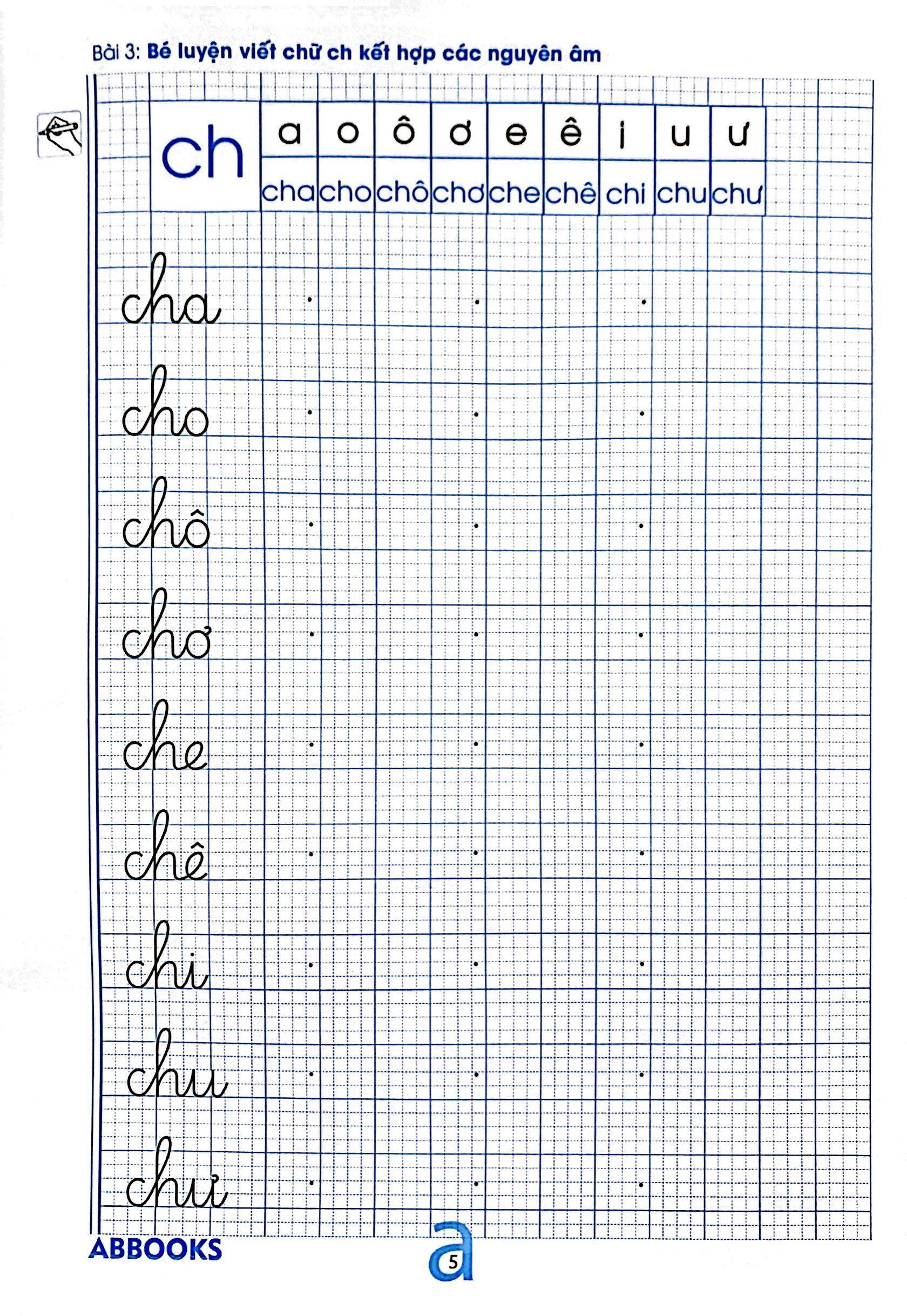 bộ chuẩn bị cho bé vào lớp 1 - dành cho bé 5-6 tuổi - bé tập viết chữ - quyển 2 - Ảnh 6