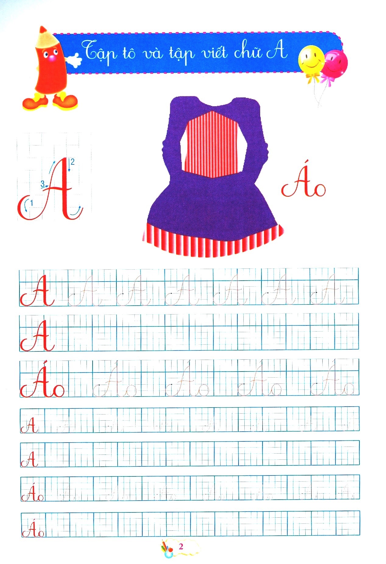 bộ chuẩn bị cho bé vào lớp 1 - tập tô chữ hoa - quyển 8 (tái bản 2020) - Ảnh 3