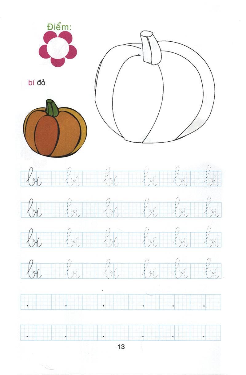 bộ chuẩn bị cho bé vào lớp 1: tô chữ cái và tô màu (quyển 1) - Ảnh 11