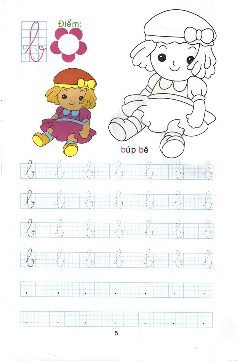 bộ chuẩn bị cho bé vào lớp 1: tô chữ cái và tô màu (quyển 1) - Ảnh 3