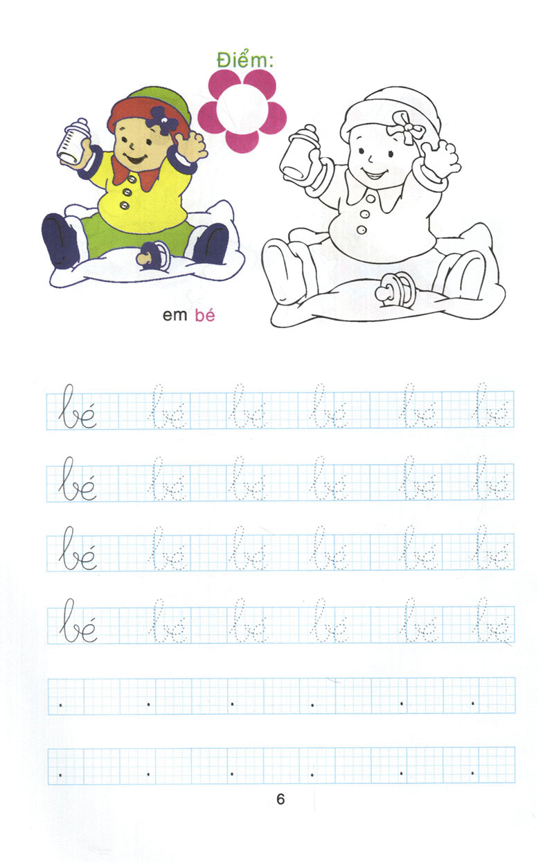 bộ chuẩn bị cho bé vào lớp 1: tô chữ cái và tô màu (quyển 1) - Ảnh 4