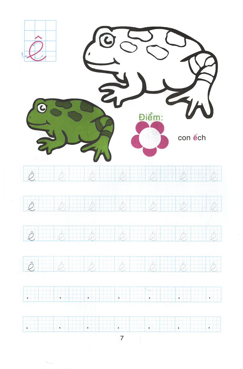 bộ chuẩn bị cho bé vào lớp 1: tô chữ cái và tô màu (quyển 1) - Ảnh 5