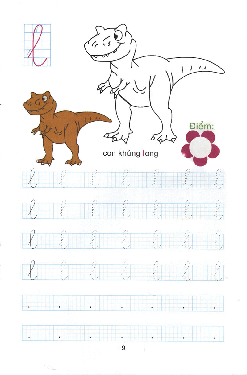 bộ chuẩn bị cho bé vào lớp 1: tô chữ cái và tô màu (quyển 1) - Ảnh 7