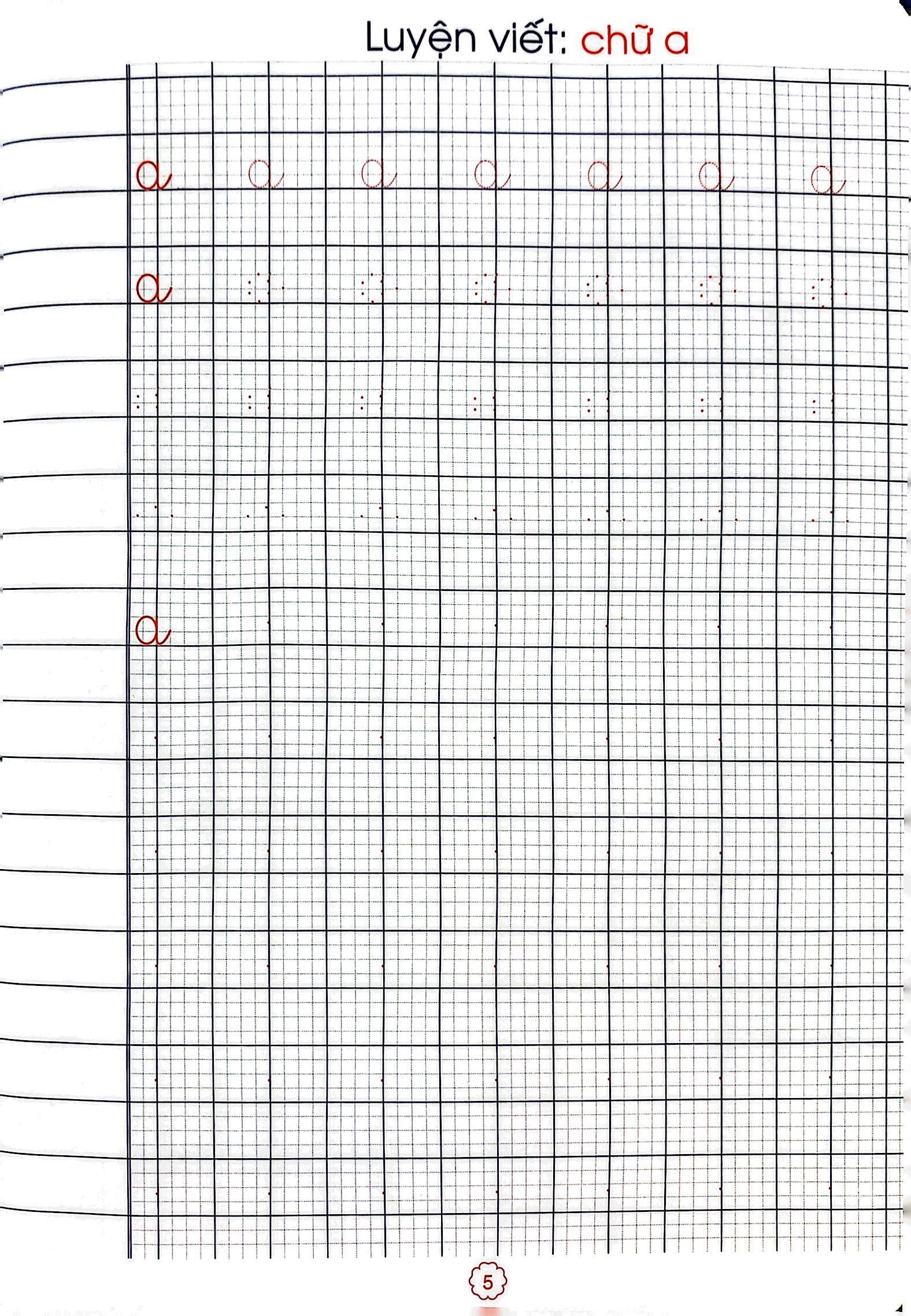bộ chuẩn bị tâm thế cho bé vào lớp 1: vở tập tô - tập viết chữ cái (quyển 1) (biên soạn theo chương trình sgk mới) - Ảnh 7