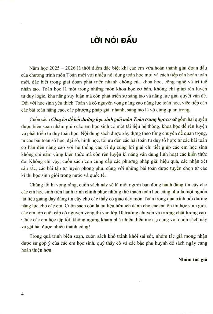 Bộ Chuyên Đề Bồi Dưỡng Học Sinh Giỏi Môn Toán Trung Học Cơ Sở - Quyển 1 - Đại Số-Số Học - Ảnh 8