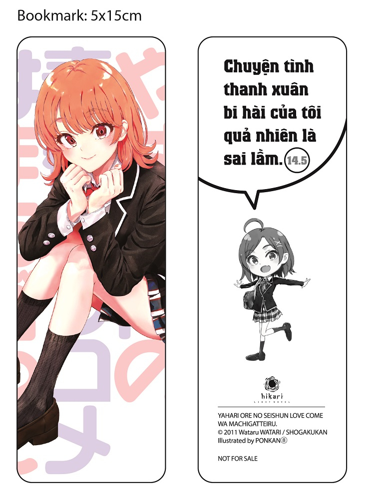 bộ chuyện tình thanh xuân bi hài của tôi quả nhiên là sai lầm - tập 14.5 - tặng kèm bookmark - Ảnh 3