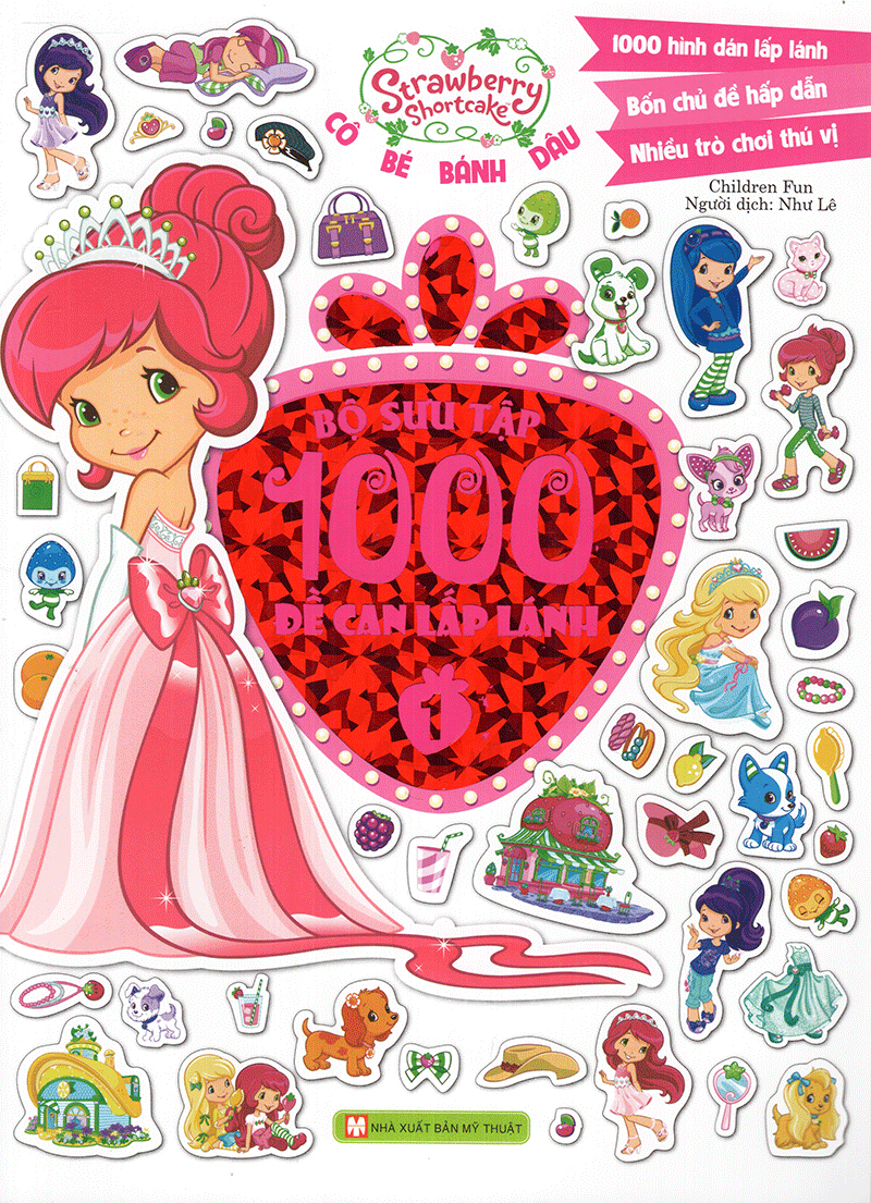 bộ cô bé bánh dâu- 1000 đề can lấp lánh - tập 1 - Ảnh 2