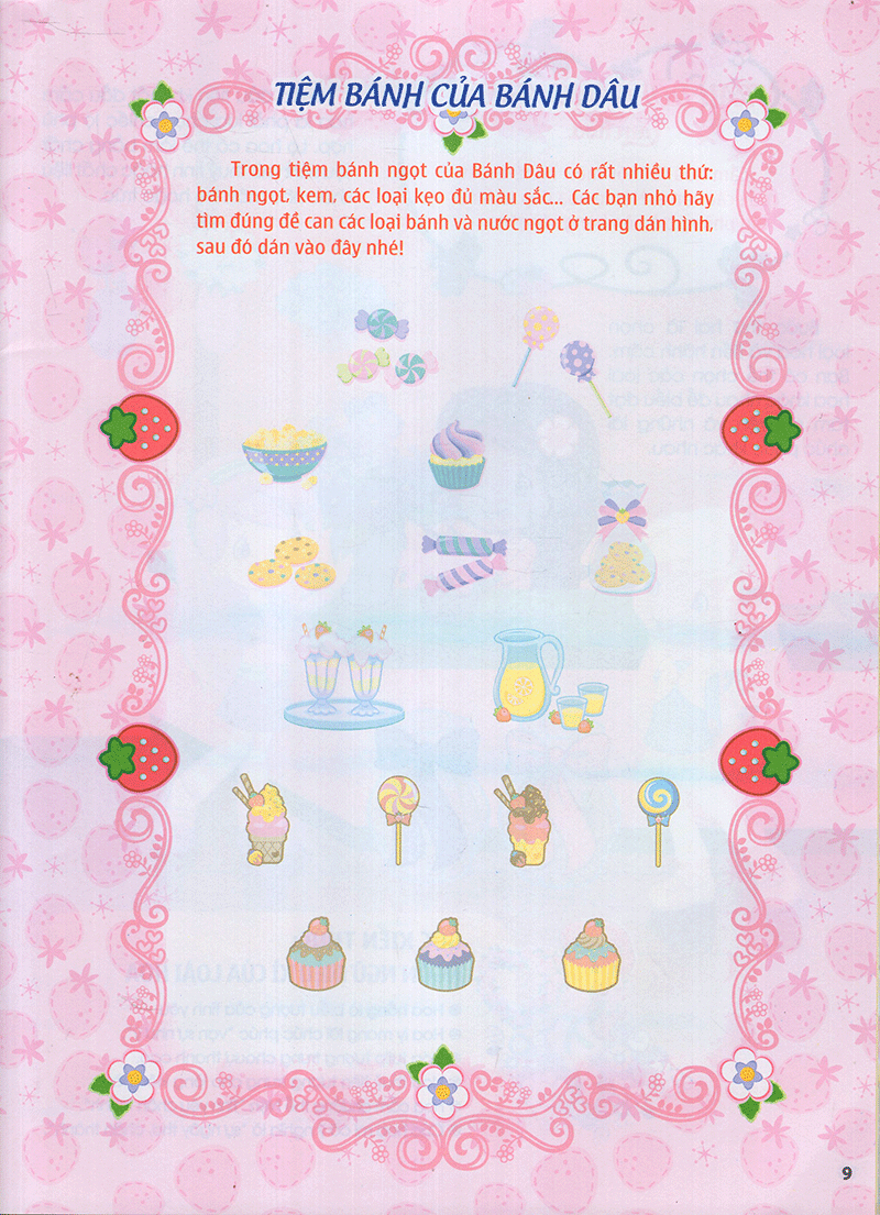 bộ cô bé bánh dâu- 1000 đề can lấp lánh - tập 3 - Ảnh 10