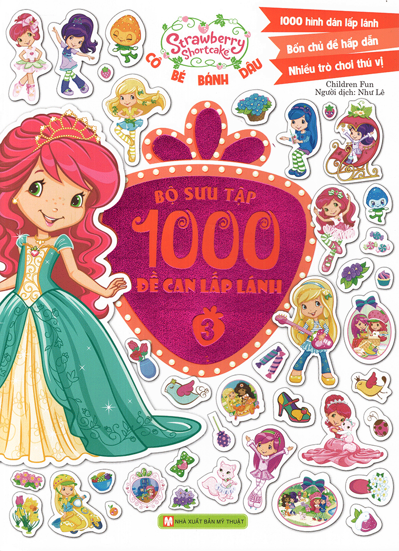 bộ cô bé bánh dâu- 1000 đề can lấp lánh - tập 3 - Ảnh 2